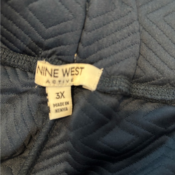 Nine West Navy Textured Joggers - Picture 7 of 11